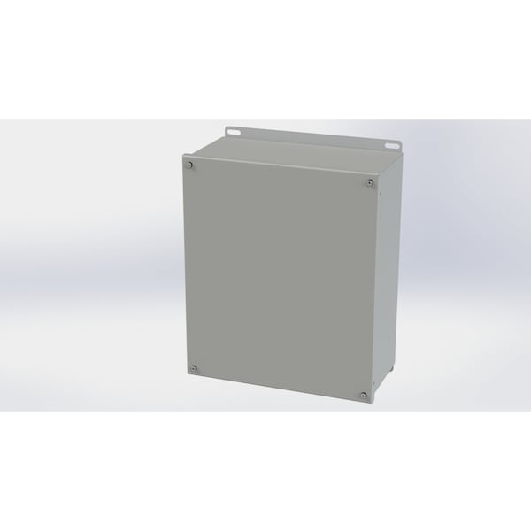 Captive Screws Electrical Enclosures, 14.13 in H, 6 in D, 12 in W, NEMA 3R, 4, 12, 13, Carbon Steel